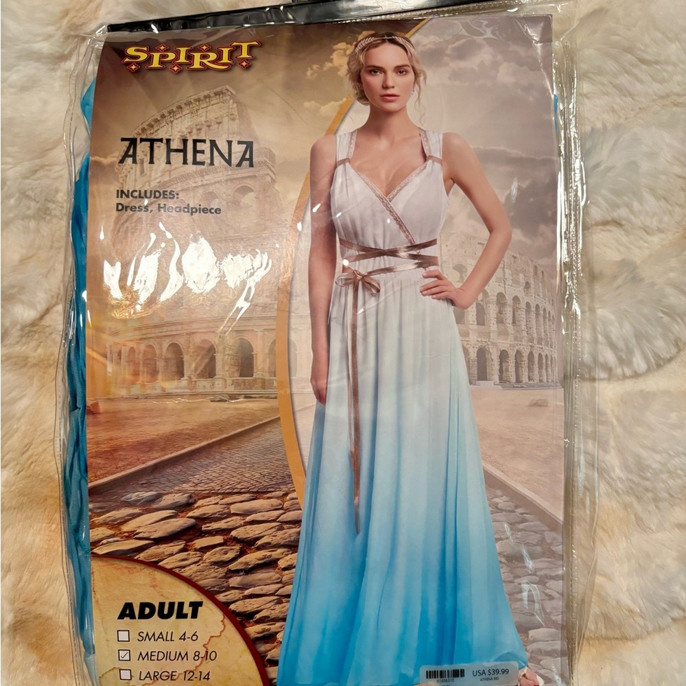Spirit Athena Costume in White and Blue
